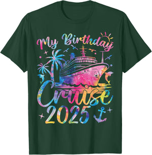 Birthday Cruise 2025 Family Vacation -Adults Black Small Classic Fit Short Sleeve T-Shirt - T-Shirt | Forest