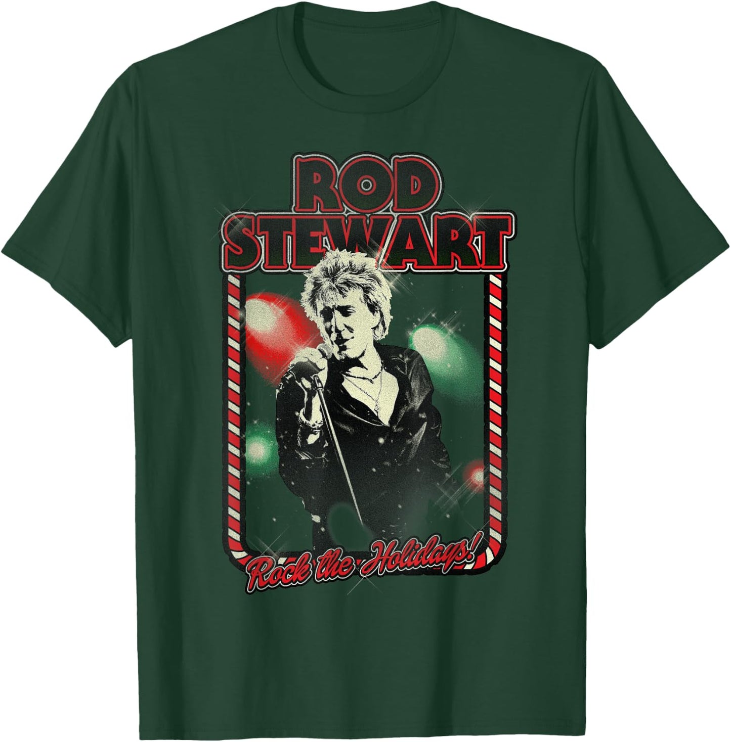 Rod Stewart Official Rock The Holidays T-Shirt - T-Shirt | Forest