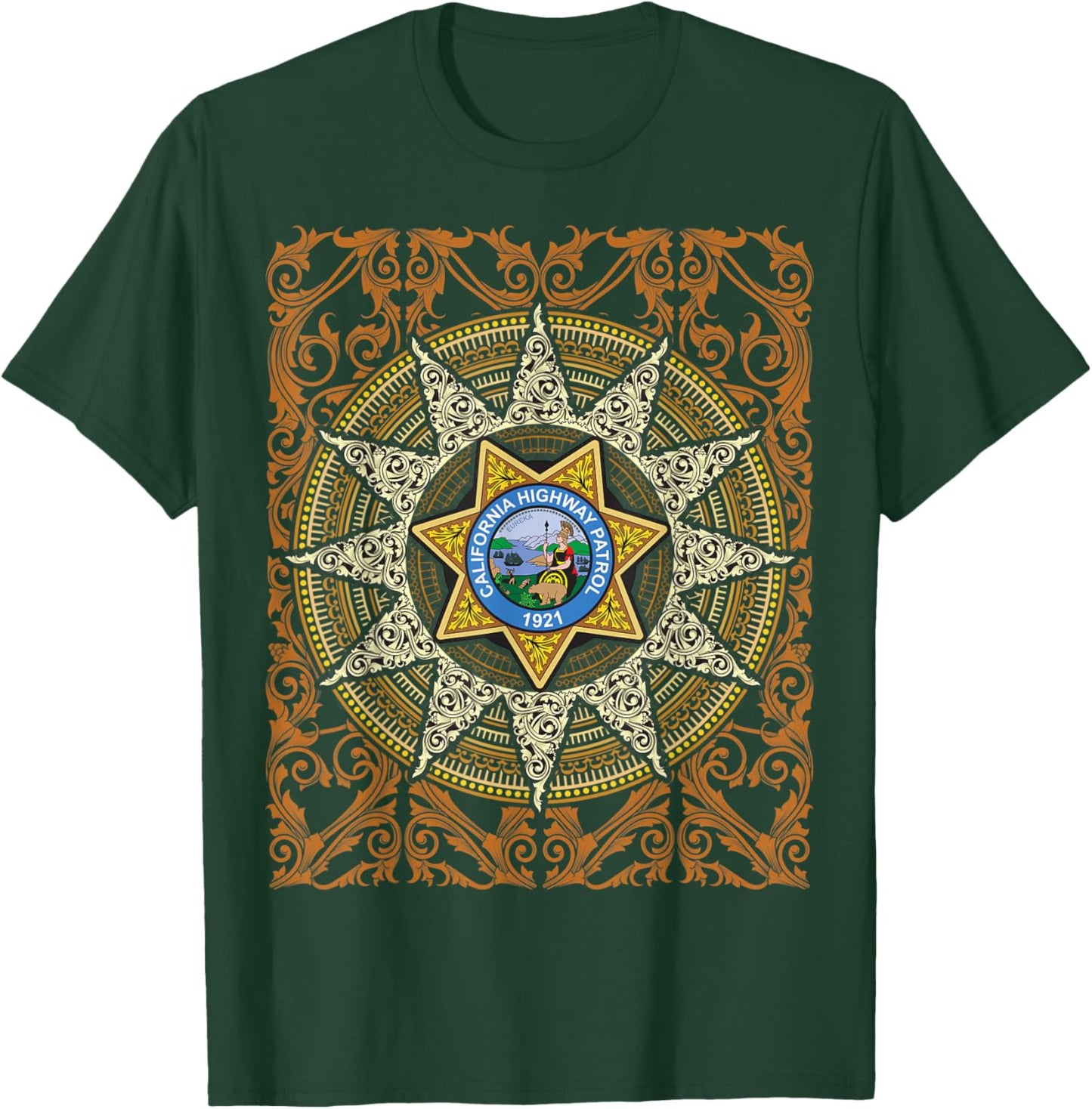 California Highway Patrol Vintage Ornament T-Shirt - T-Shirt | Forest
