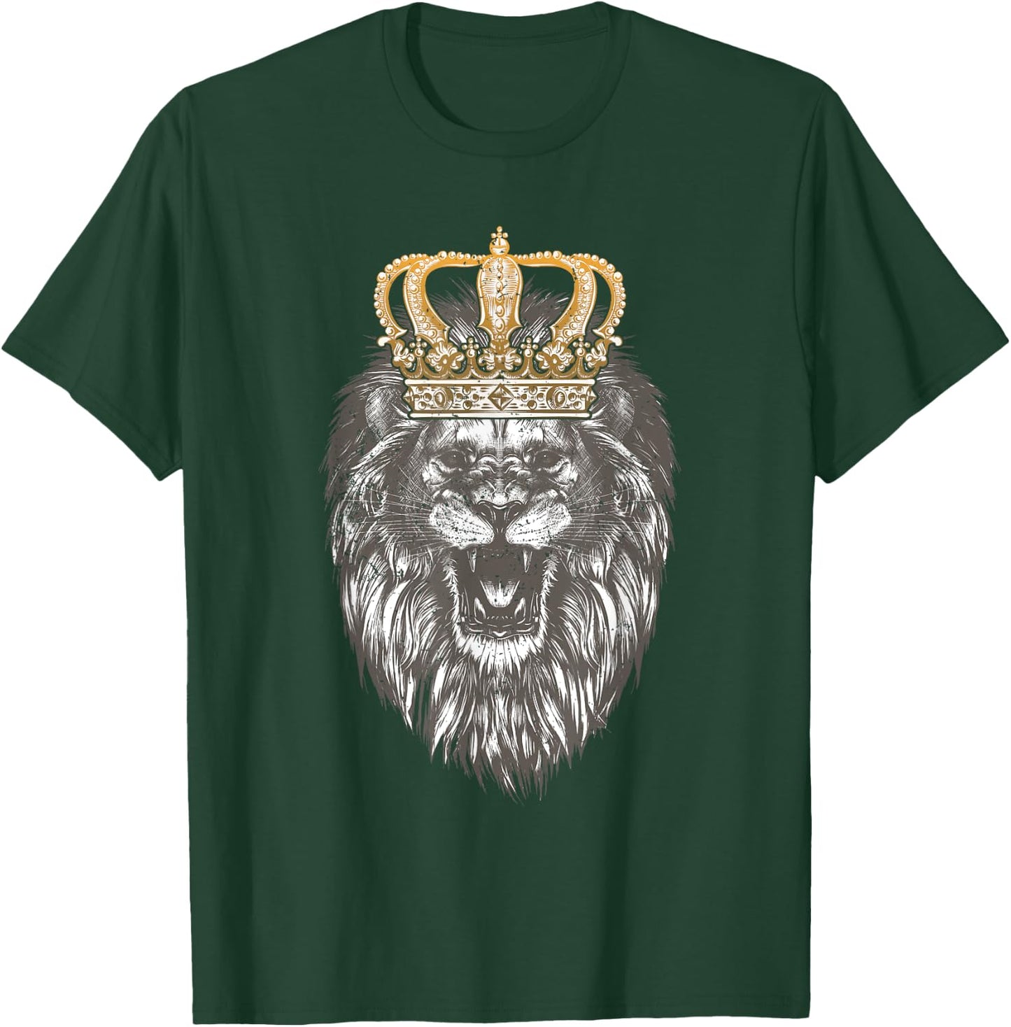 Animal King Portrait Crown Lion T-Shirt - T-Shirt | Forest
