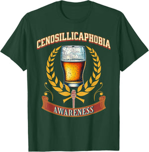 Cenosillicaphobia Alert - Empty Glass Ahead T-Shirt - T-Shirt | Forest