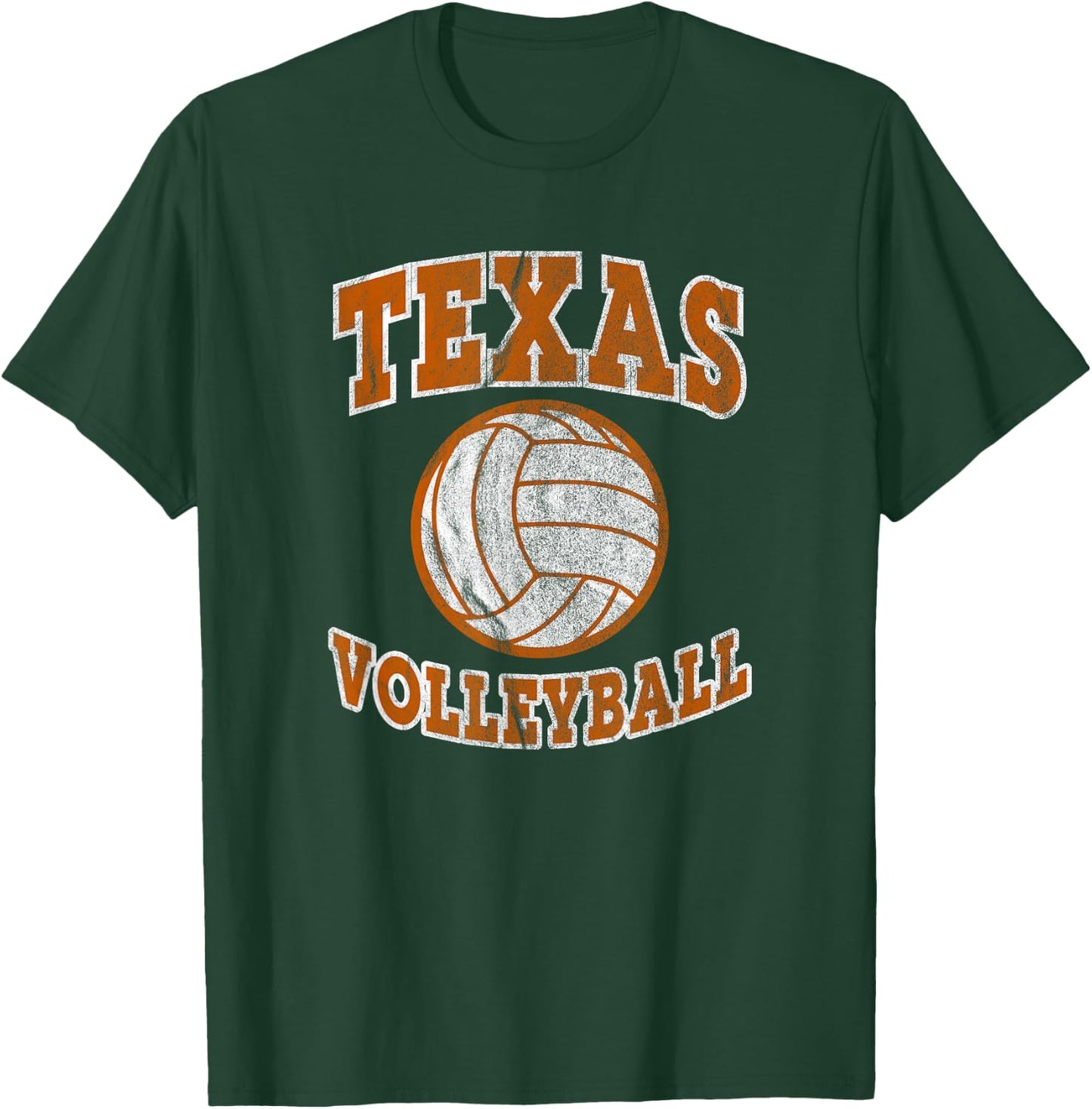 Texas Volleyball Vintage Distressed T-Shirt - T-Shirt | Forest