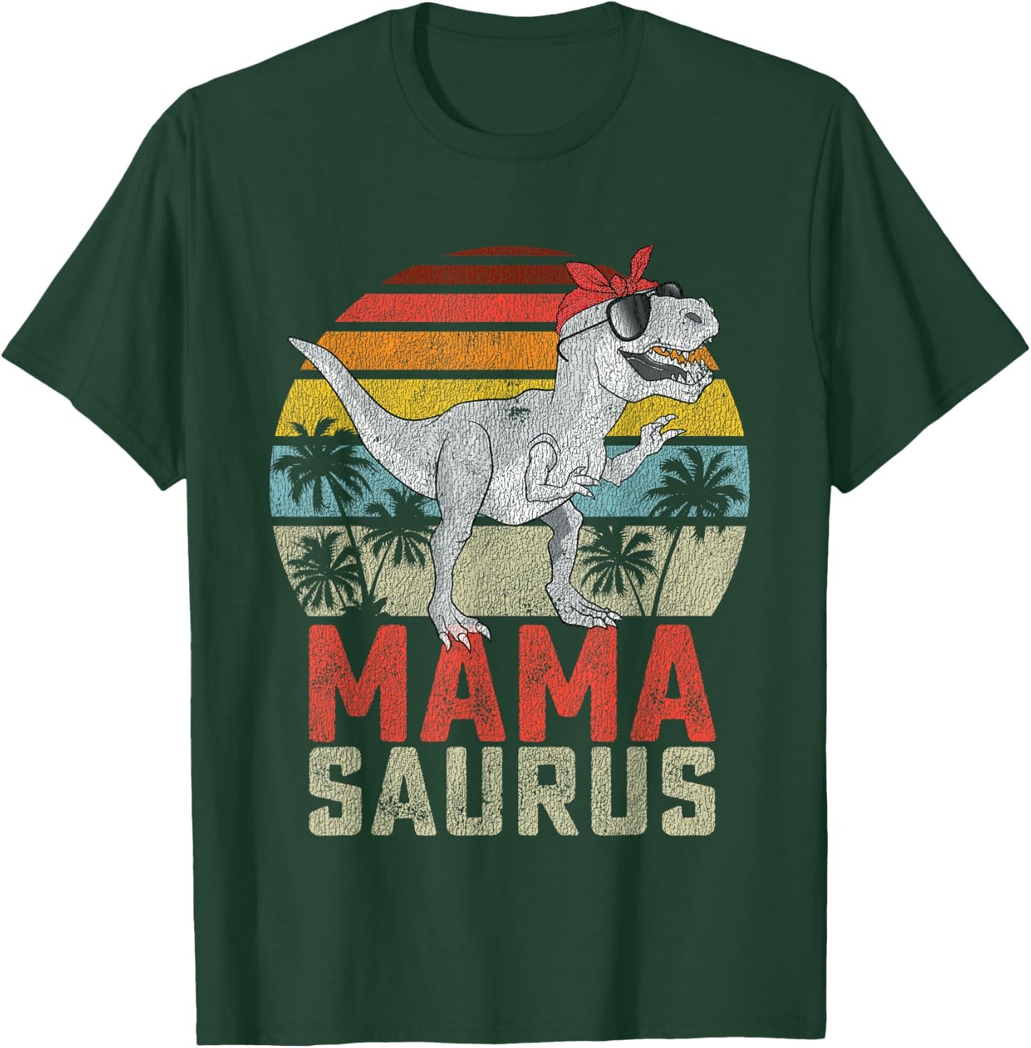 Mamasaurus T Rex Dinosaur Mama Saurus Family Matching Women T-Shirt - T-Shirt | Forest