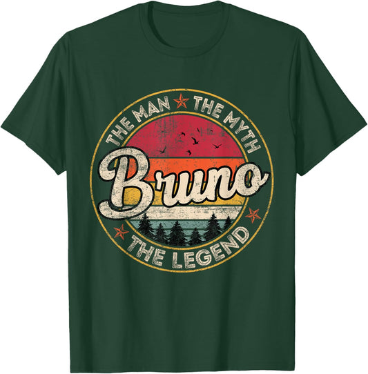 Bruno The Man The Myth The Legend Personalized Name T-Shirt - T-Shirt | Forest