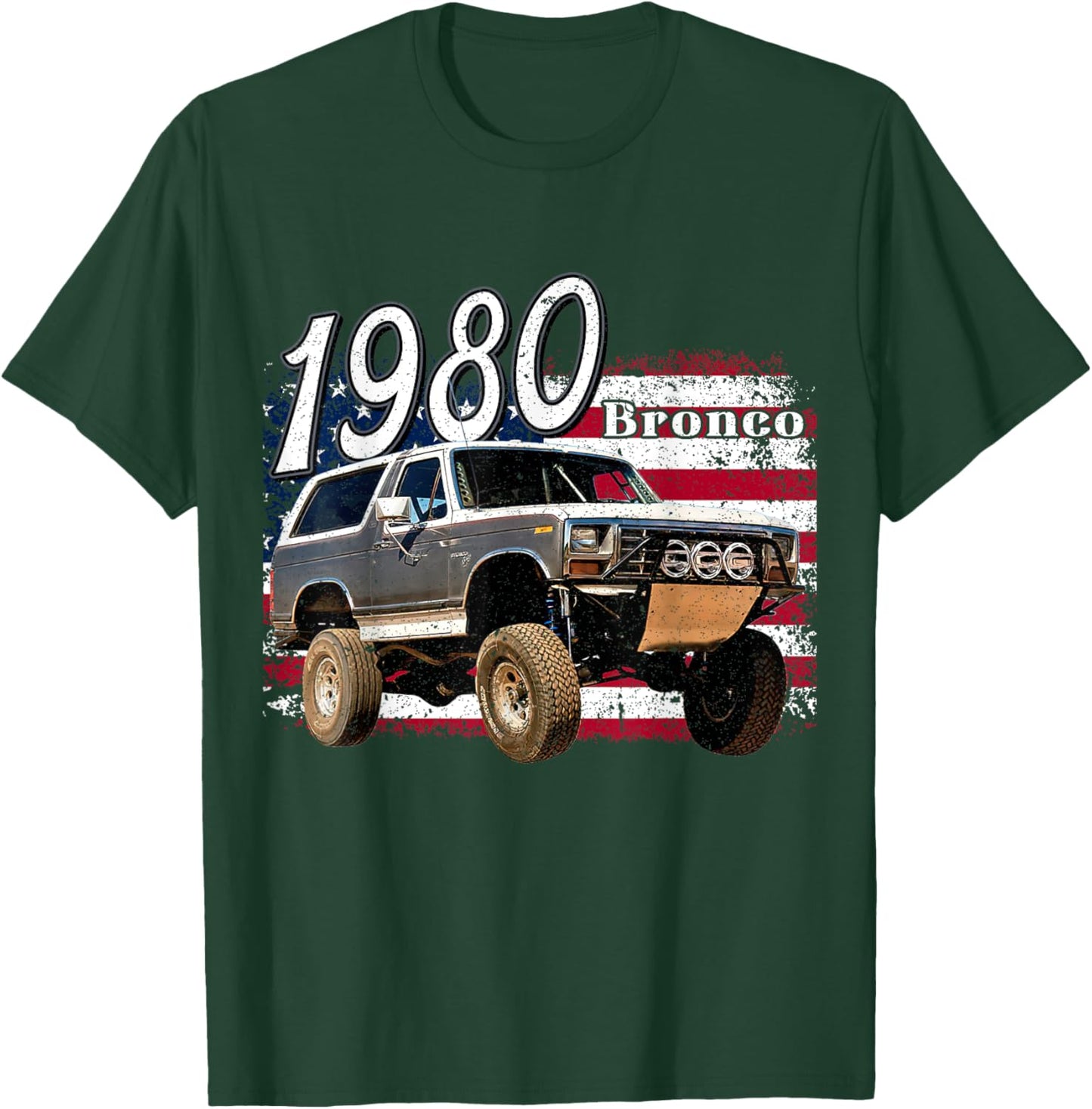 1980 80 Bronco SUV Car T-Shirt - T-Shirt | Forest