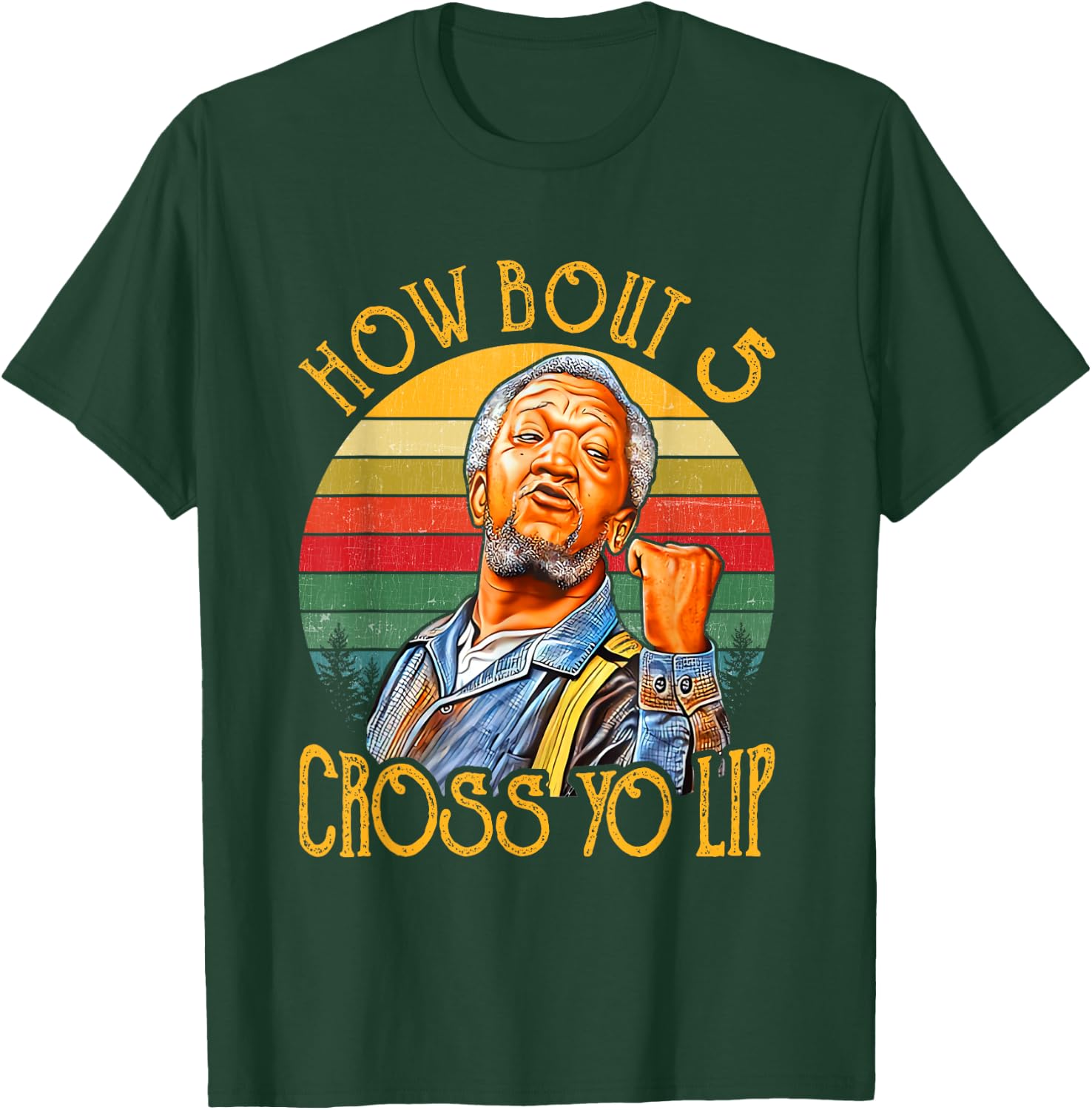 Vintage How Bout 5 Cross Yo Lips Funny Women T-Shirt - T-Shirt | Forest