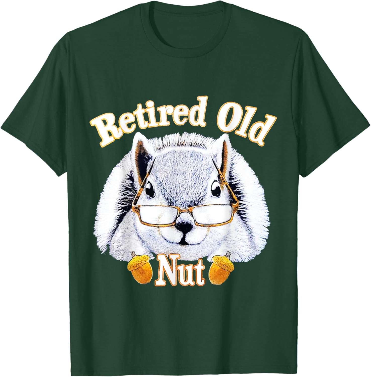 Retired Old Nut Squirrel , Small, Black T-Shirt - T-Shirt | Forest