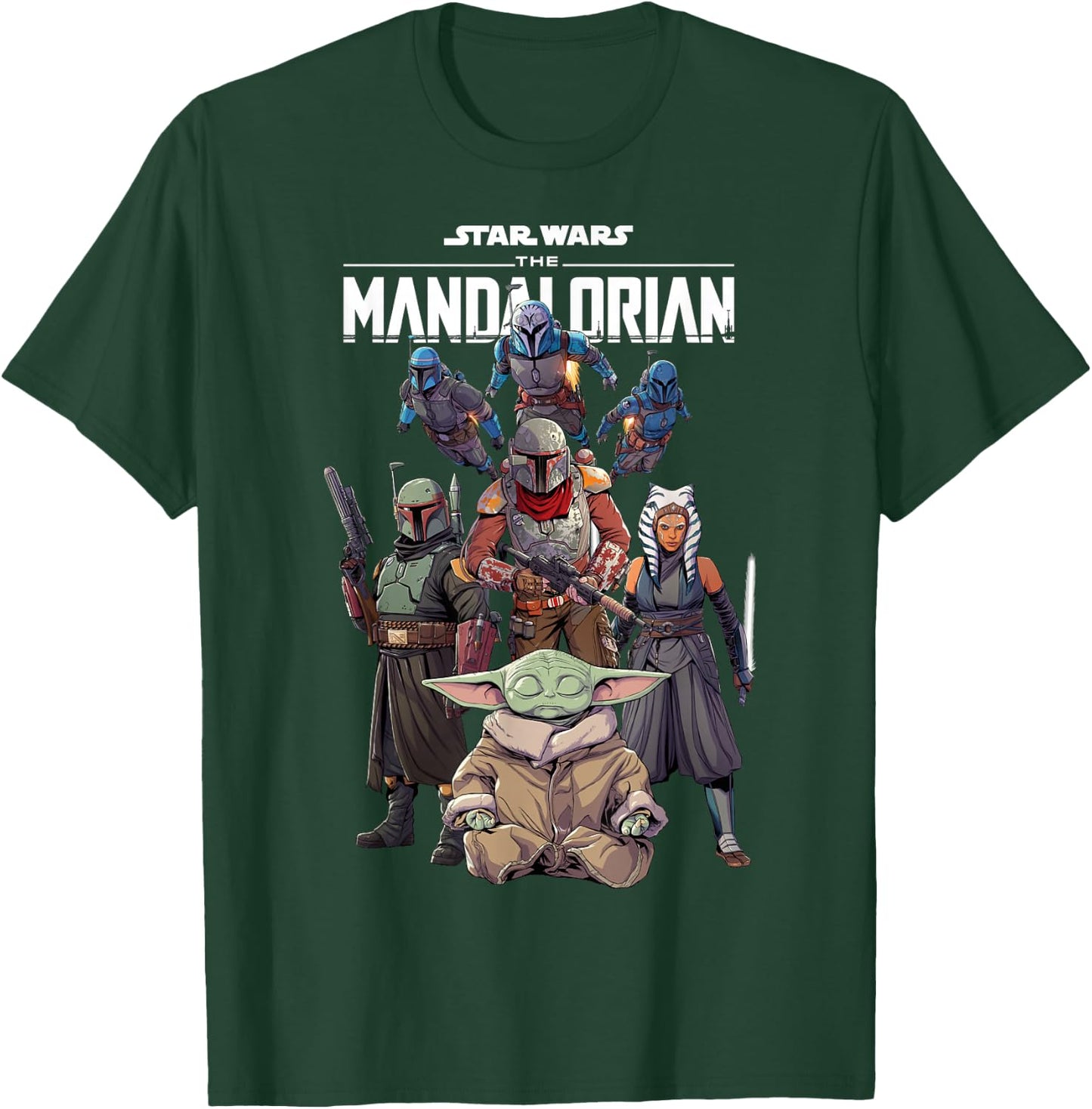 Star Wars: The Mandalorian Group Shot Hero Poster T-Shirt - T-Shirt | Forest