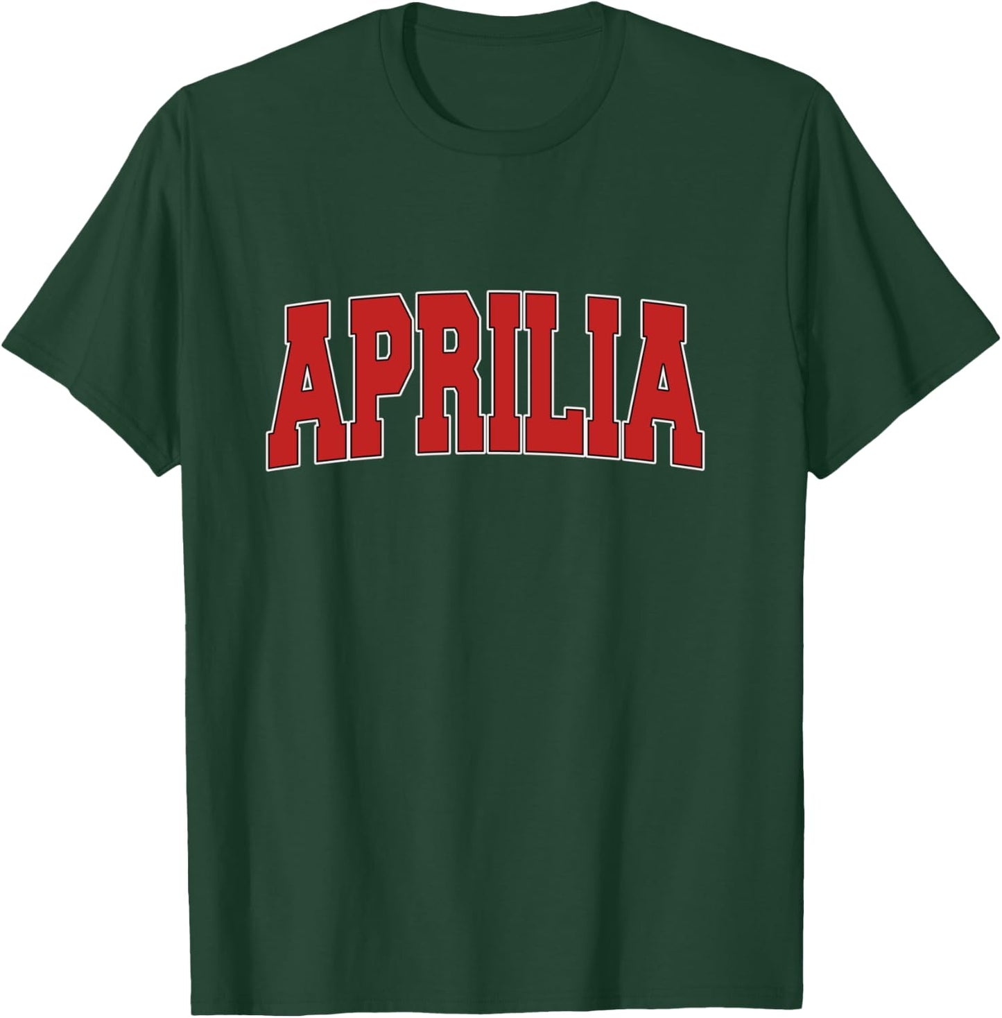 APRILIA ITALY Varsity Style Vintage Retro Italian Sports T-Shirt - T-Shirt | Forest