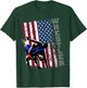Distressed Look Wrestling American Flag Gift Men T-Shirt - T-Shirt | Forest