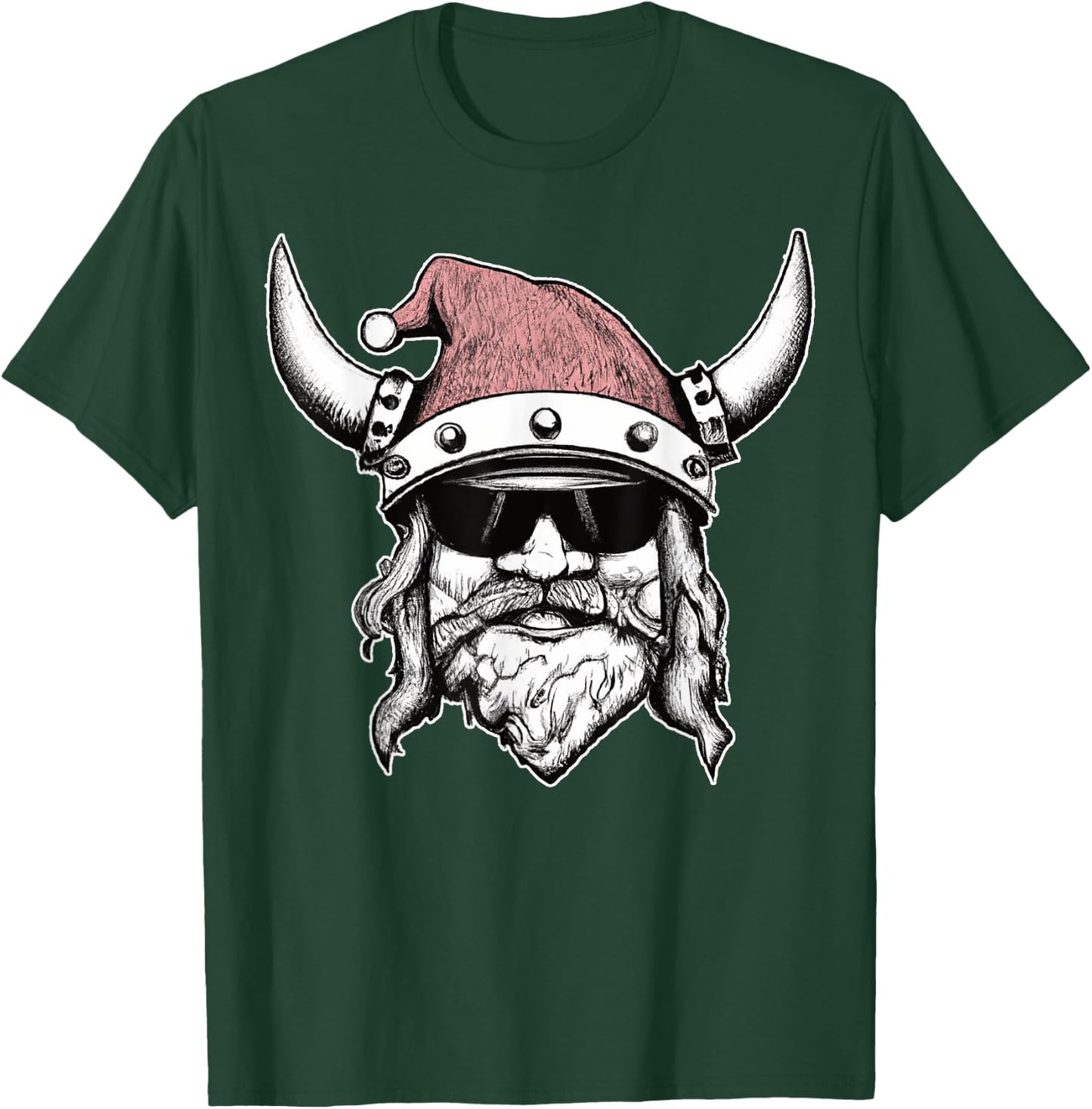VIKING SANTA COOL YULE Norse Christmas T-Shirt - T-Shirt | Forest