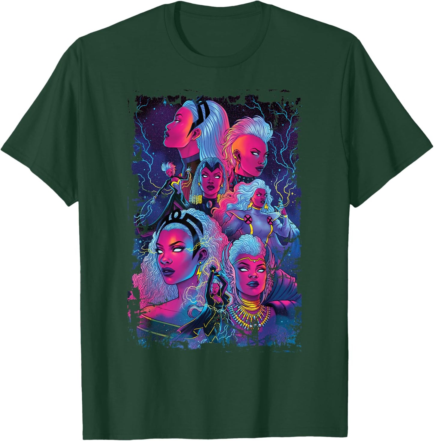 Marvel X-Men Storm of Past and Present Distressed Poster T-Shirt - T-Shirt | Forest