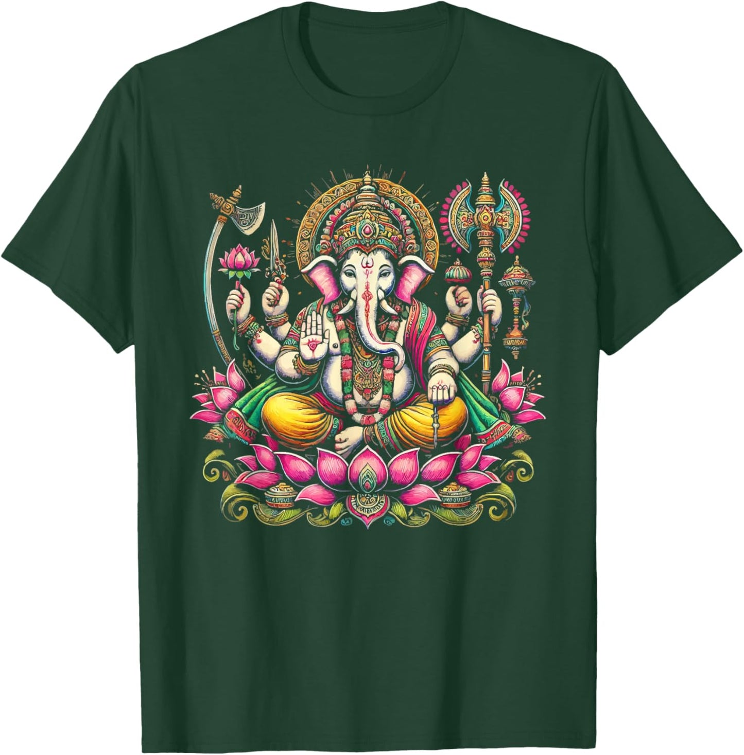 Ganesh Chaturthi Hindu Festival Elephant Lord Ganesha T-Shirt - T-Shirt | Forest