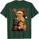 Christmas Rabbit in Santa Hat Gingerbread Cookie Snow Animal T-Shirt - T-Shirt | Forest