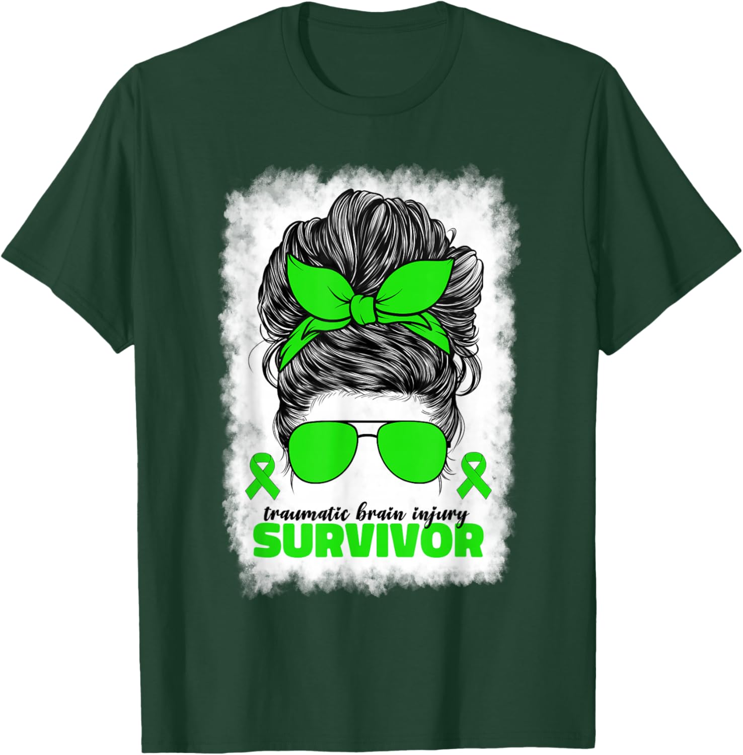 TBI Traumatic Brain Injury Survivor TBI Awareness T-Shirt - T-Shirt | Forest