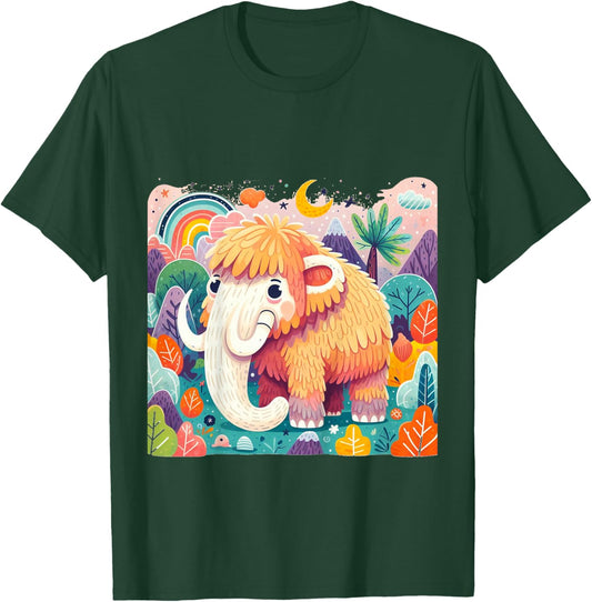 Kids Funny Wooly Mammoth Cute Woolly Mammoth Woolly Awesome Girls T-Shirt - T-Shirt | Forest
