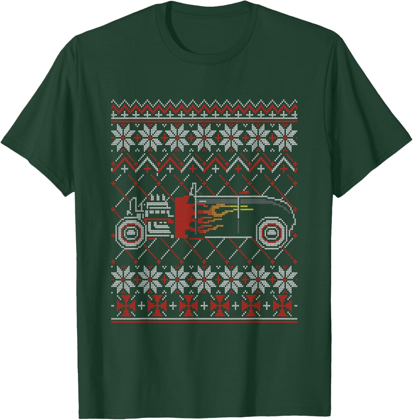 Hot-Rod Racing Ugly Christmas Sweater Vintage Car Tuning T-Shirt - T-Shirt | Forest