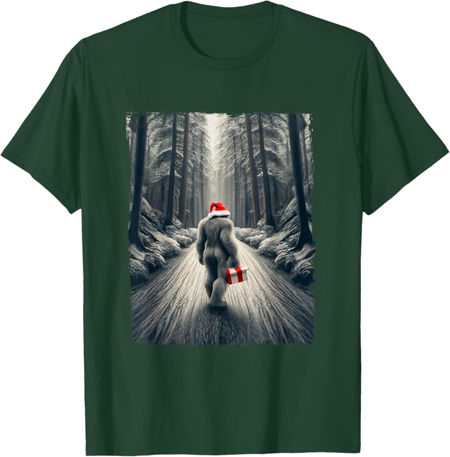 Santa Bigfoot Christmas Sasquatch Believe T-Shirt - T-Shirt | Forest