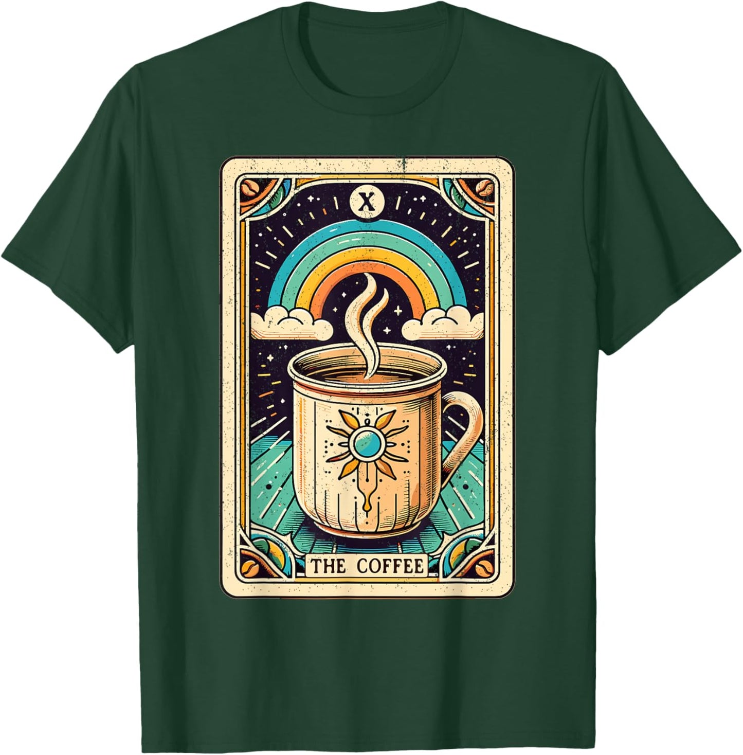 Coffee Tarot Card Designs The Coffee Tarot Card Coffee Lover Funny Coffee T-Shirt - T-Shirt | Forest