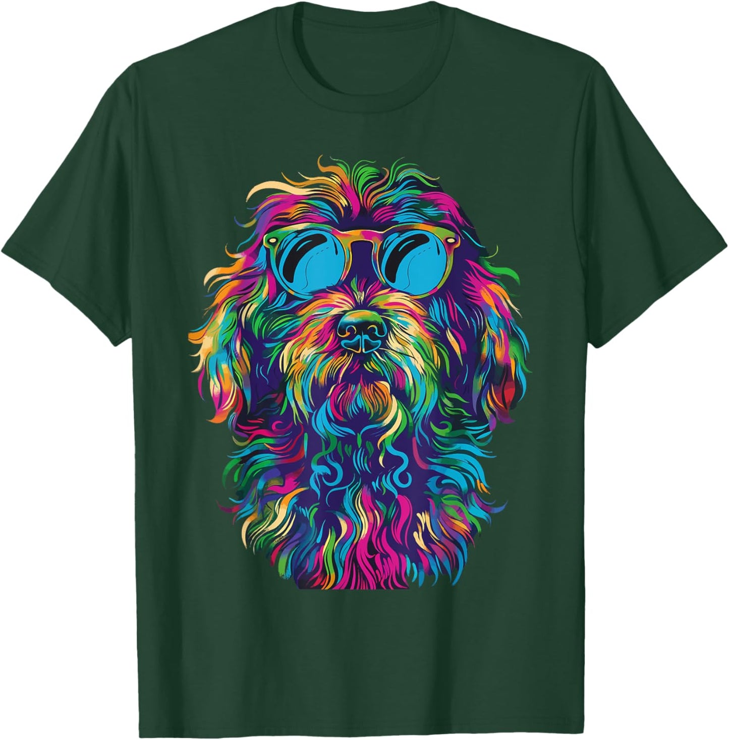 Labradoodle Lovers Design Pop Art Funny Labradoodle Dog Women Girls Kids T-Shirt - T-Shirt | Forest