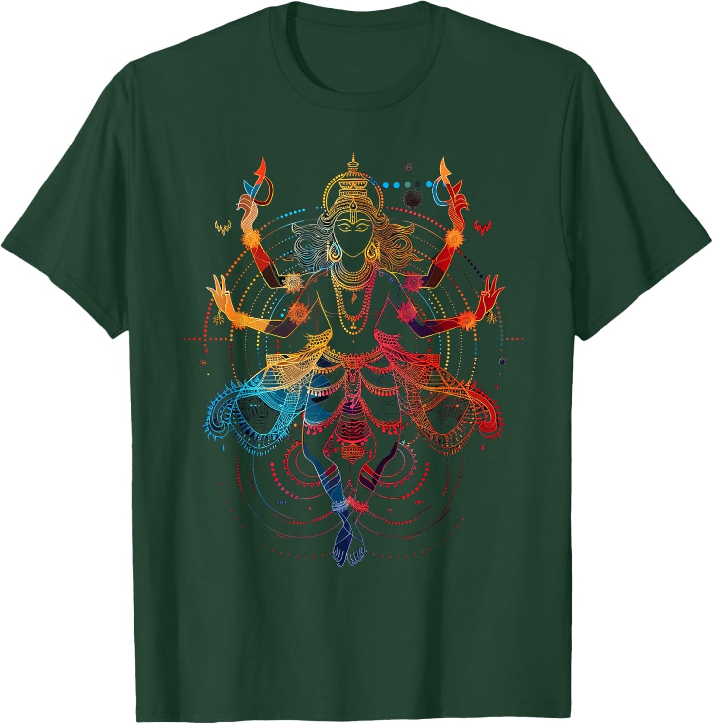 Shiva spiritual hindu god tandava dance yoga meditation T-Shirt - T-Shirt | Forest