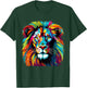 Cool Colorful Lion Portrait Graphic T-Shirt - T-Shirt | Forest