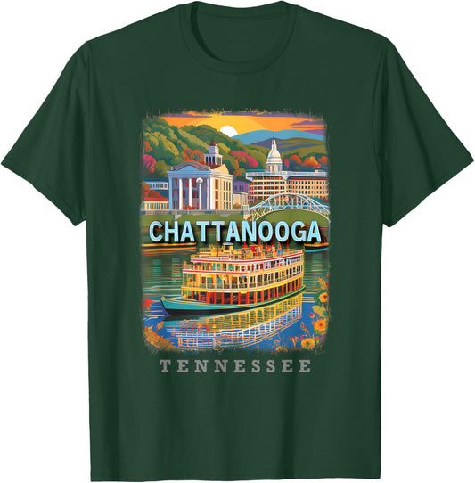 Chattanooga Tennessee TN Riverfront Revelry SD831 T-Shirt - T-Shirt | Forest