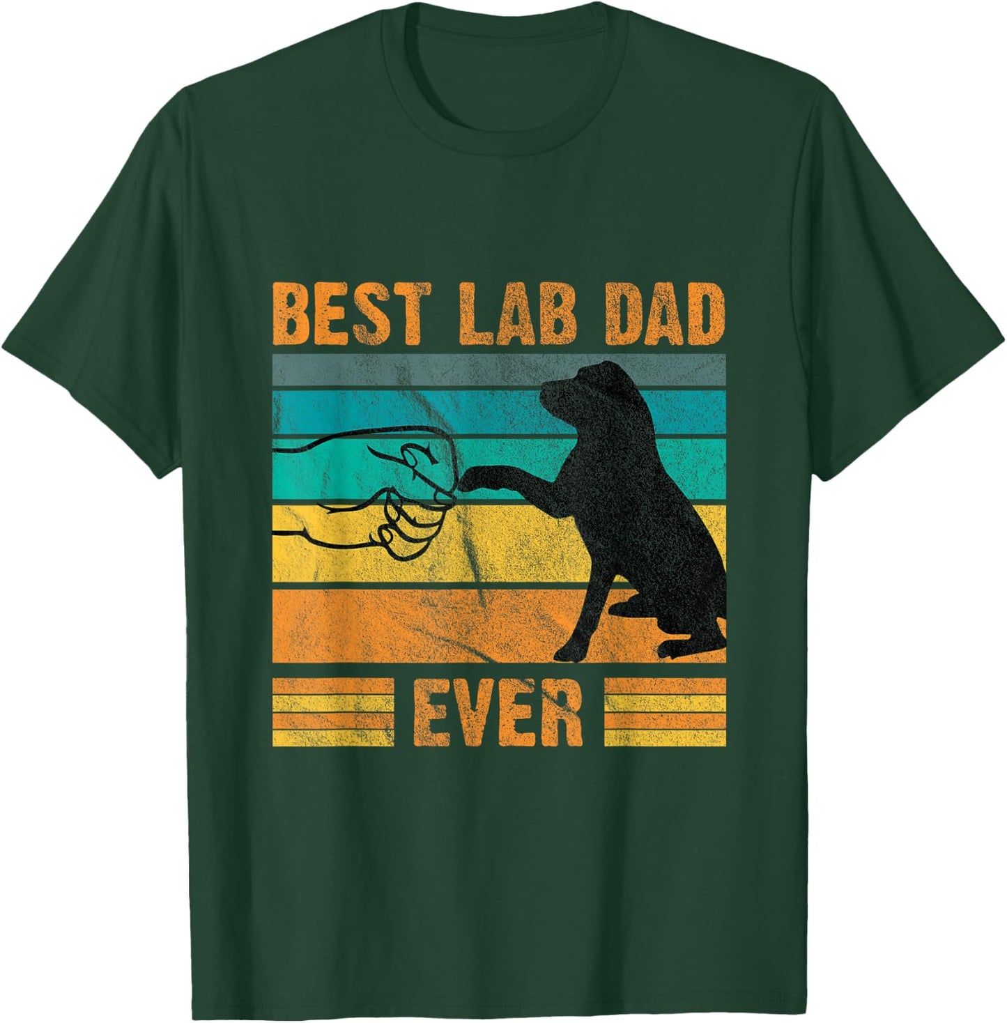 Best Lab Dad Ever Dog Lover Father's Day Gift T-Shirt - T-Shirt | Forest