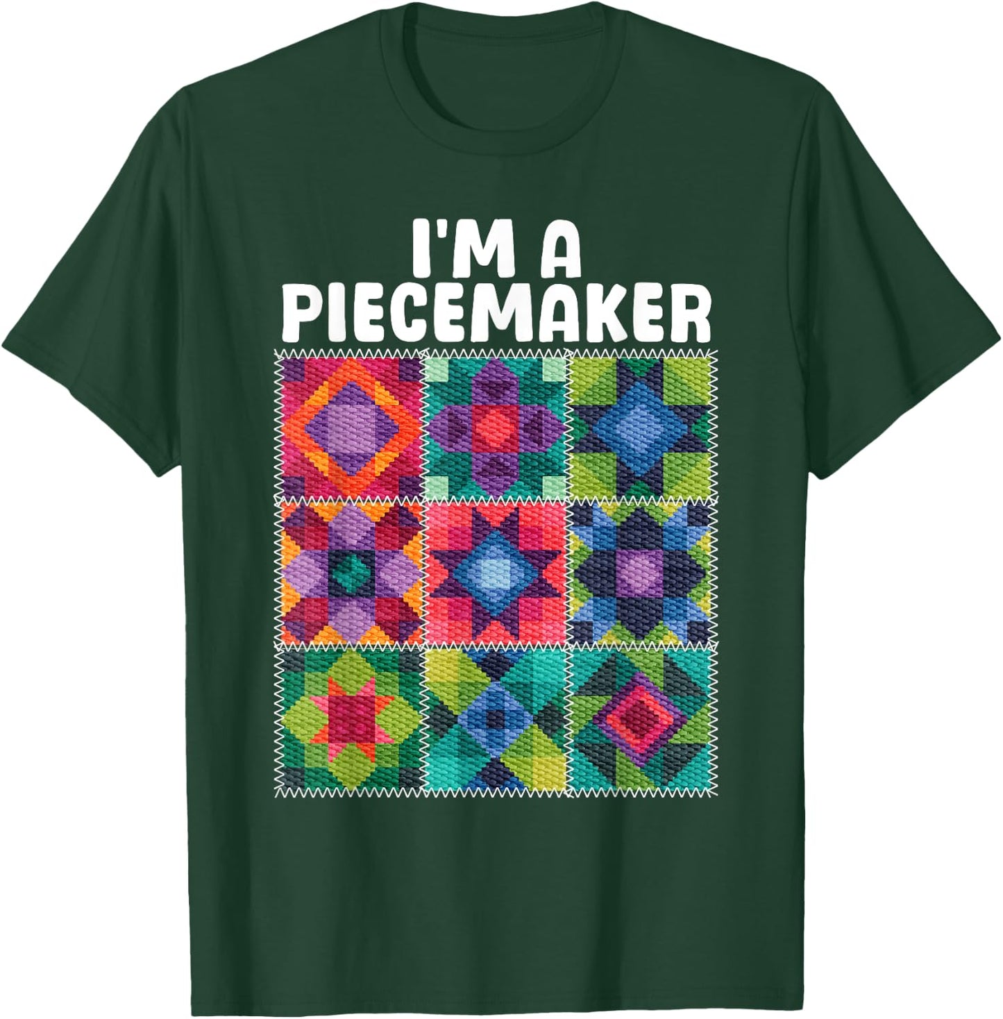 Quilting Art Women Sewing Lovers Piecemaker Quilter T-Shirt - T-Shirt | Forest