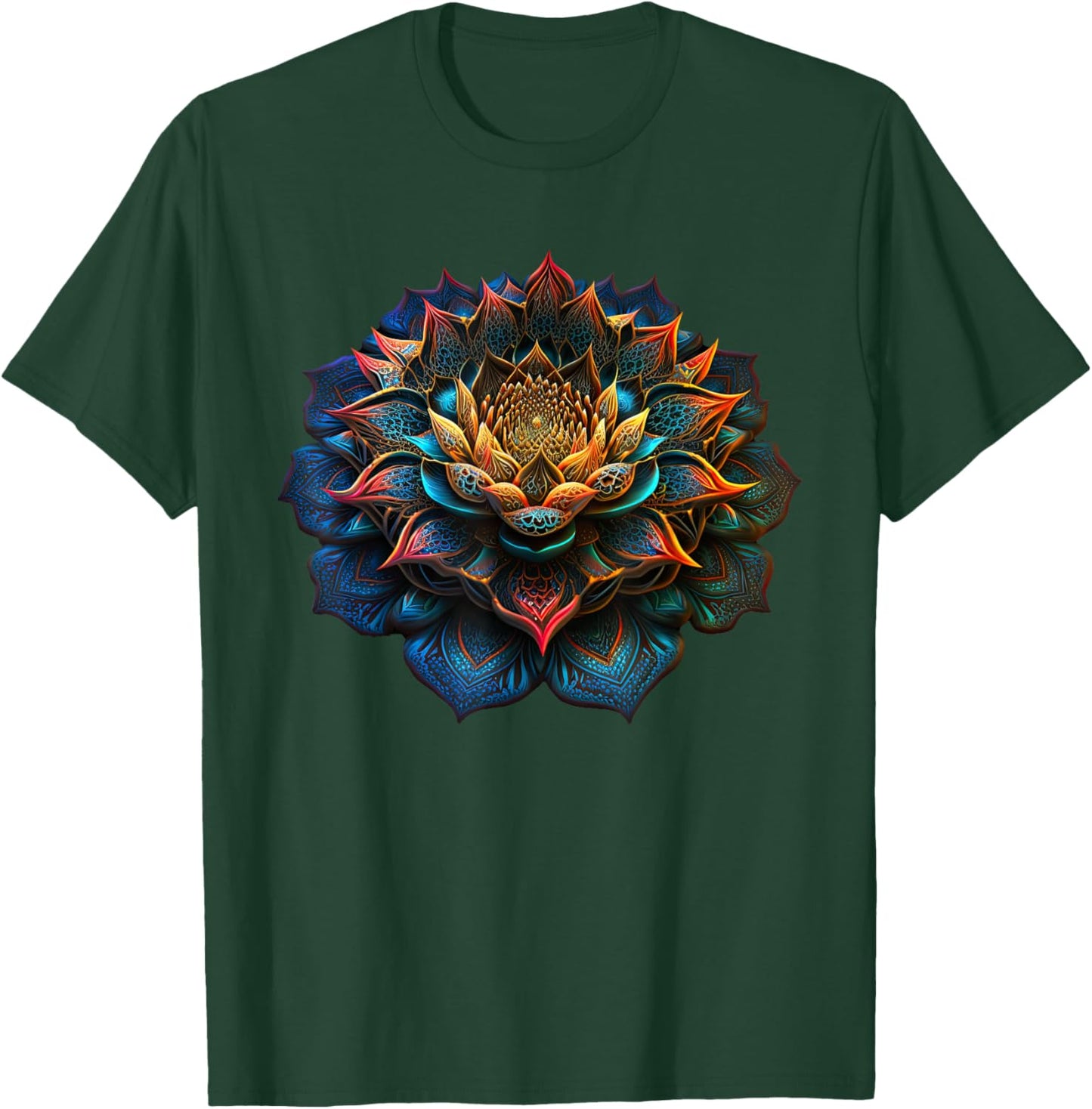 Lotus Flower Yoga Zen Bohemian Namaste Meditation.. T-Shirt - T-Shirt | Forest