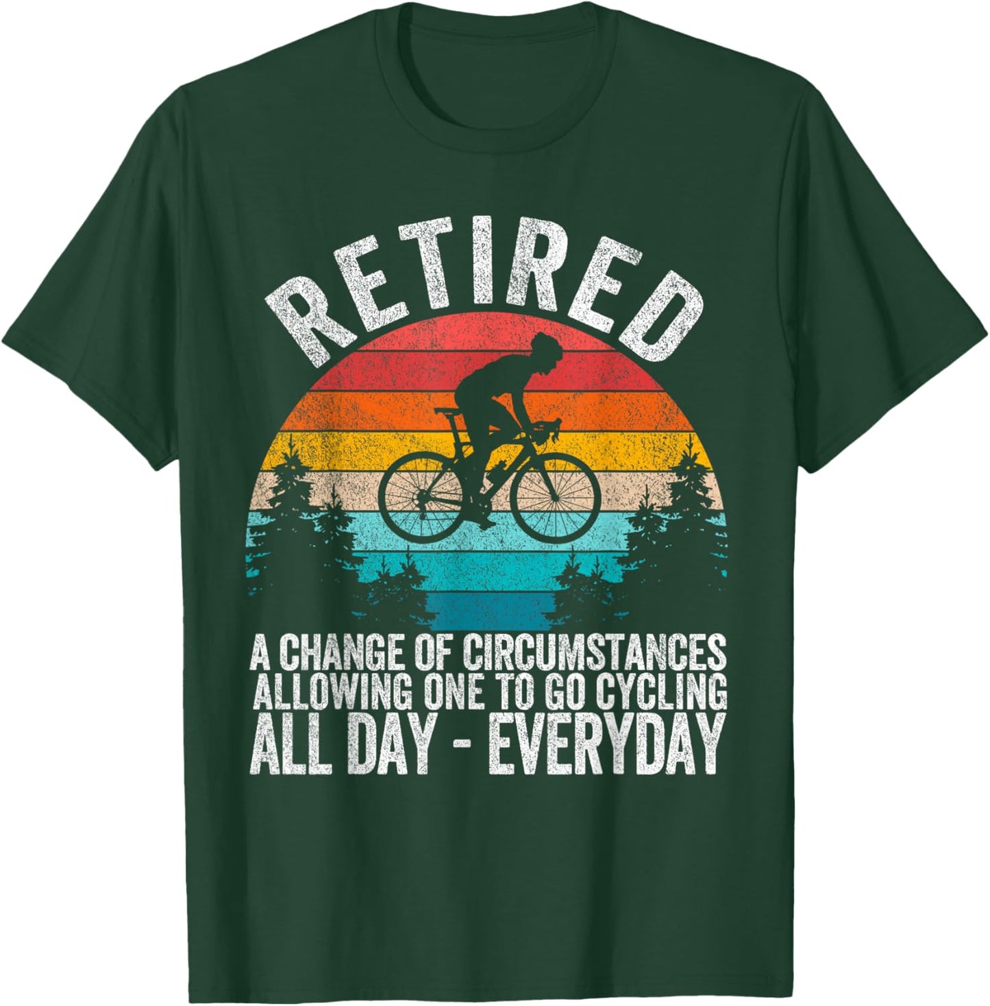 Funny Retired Definition Bicycle Cycling Cyclist Retirement T-Shirt - T-Shirt | Forest