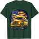 School Bus Driver USA American Flag Funny Bus Driver T-Shirt - T-Shirt | Forest