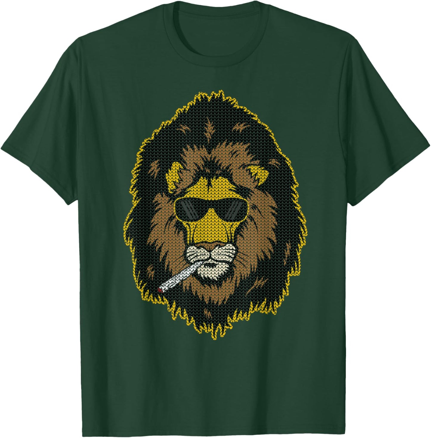 Pot Smoking Lion T-Shirt - T-Shirt | Forest