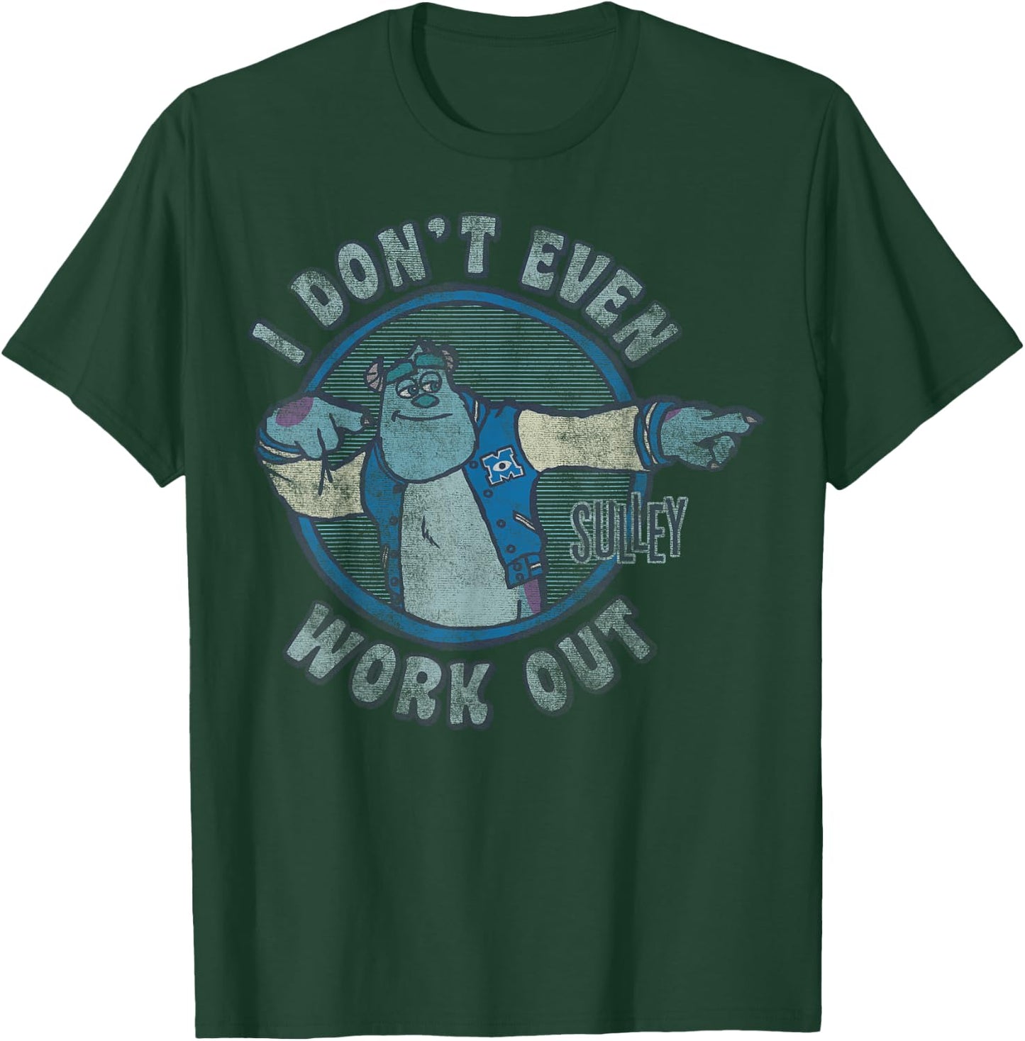 Disney Pixar Monsters Inc. Sulley Doesn't Even Workout T-Shirt - T-Shirt | Forest