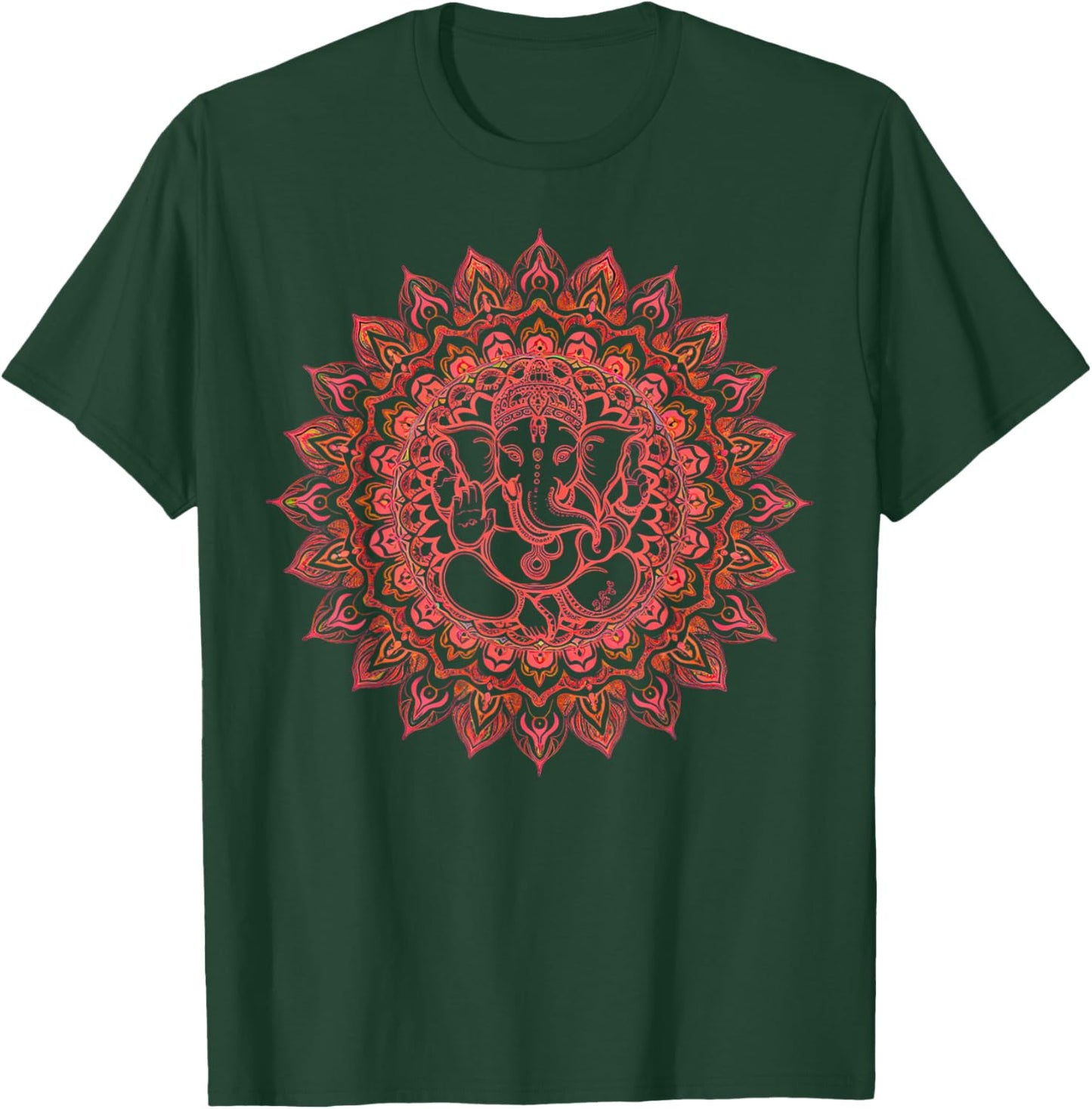 Hindu Ganesha Puja Elephant God India Meditation Yoga Murti T-Shirt - T-Shirt | Forest
