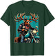Biker Elk Riding Motorbike T-Shirt - T-Shirt | Forest