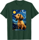 Cute Dachshund Dog Doggy - Van Gogh Style - Starry Night T-Shirt - T-Shirt | Forest
