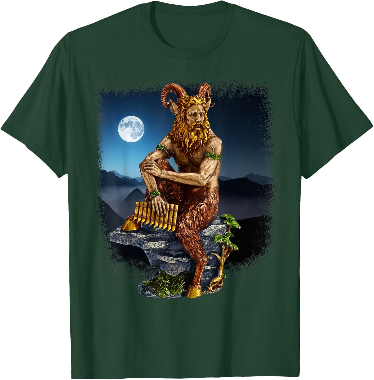 Pan God of the Wild In Moonlight T-Shirt - T-Shirt | Forest