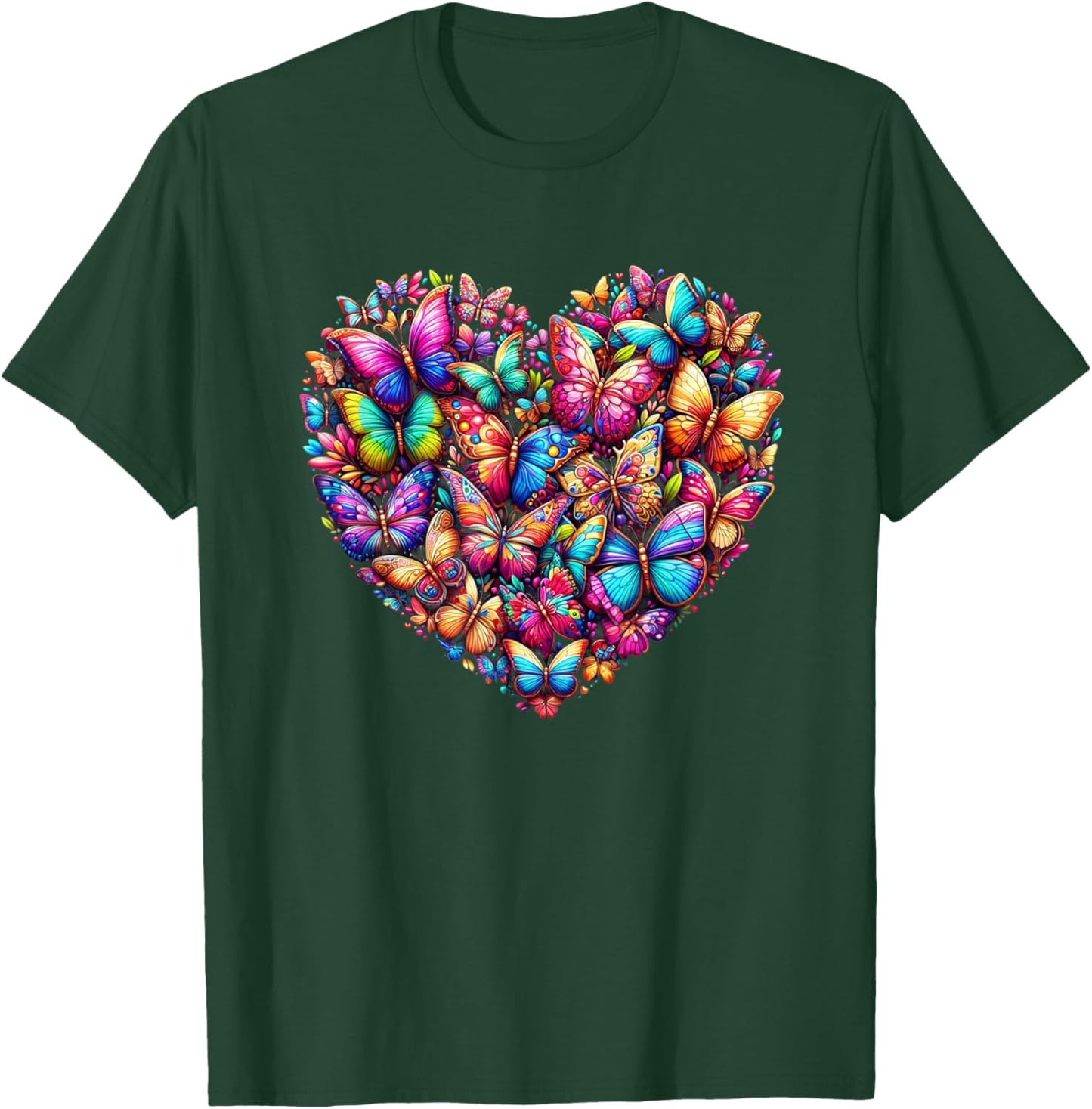 Butterfly Love Colorful Butterflies Art Beautiful Garden T-Shirt - T-Shirt | Forest