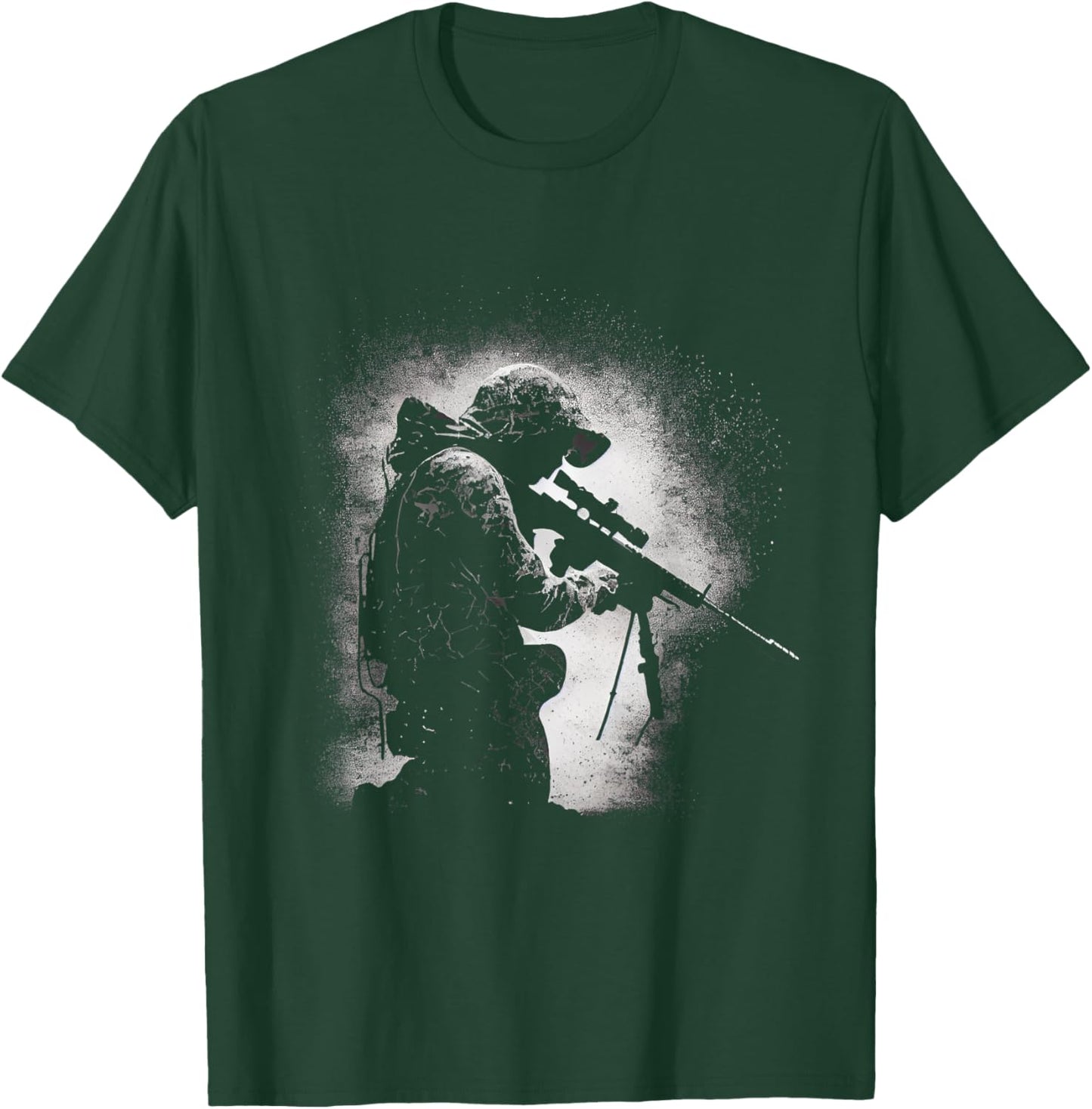 Sniper Sniper Patriot Soldier Military Army T-Shirt - T-Shirt | Forest