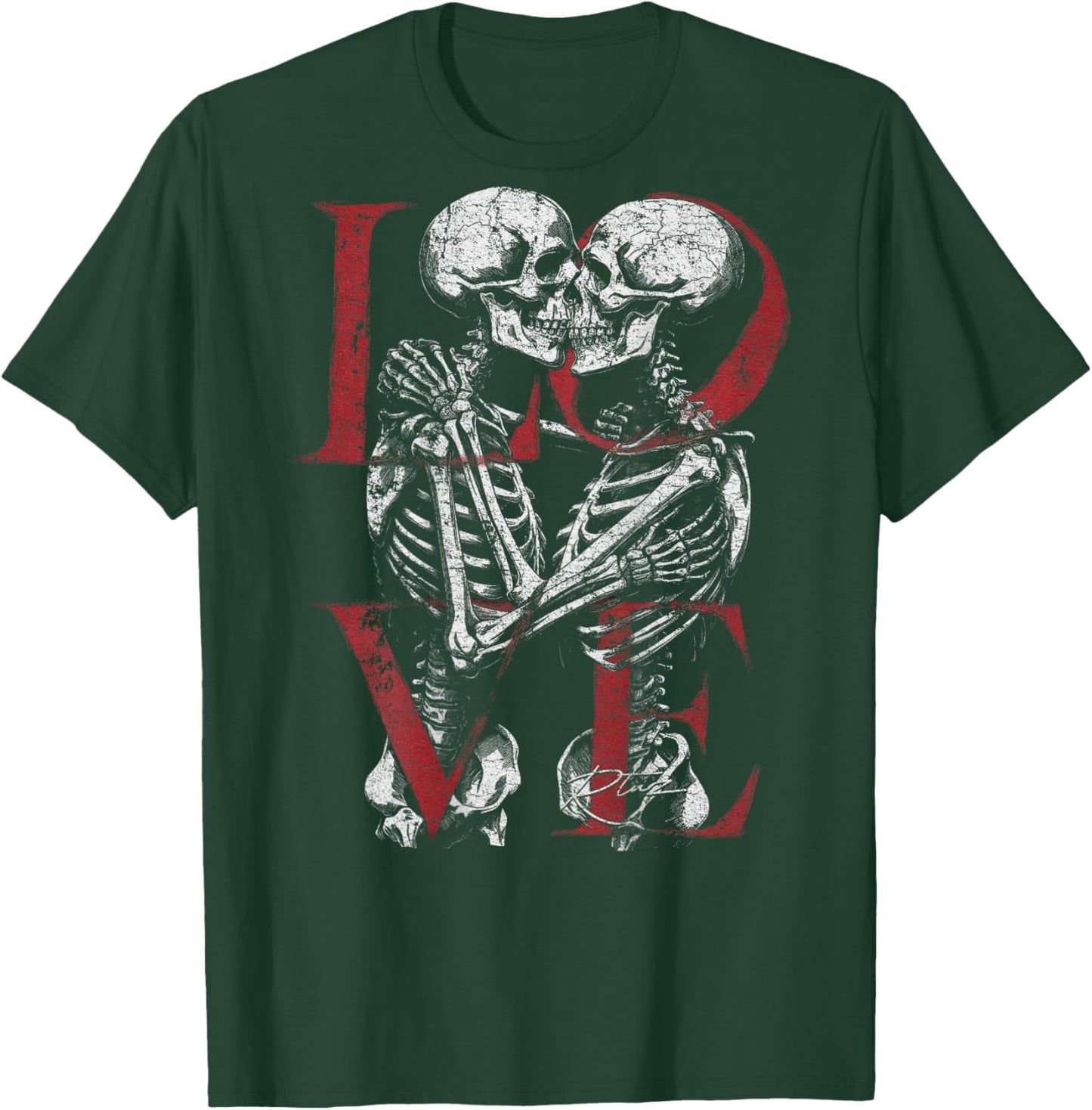 Backprint Streetwear Retro Mode Vintage Fashion Damen Herren T-Shirt - T-Shirt | Forest
