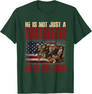My Son Is A Soldier Proud Army Dad Mom Gift T-Shirt - T-Shirt | Forest