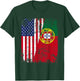 PORTUGUESE American Flag | Men Women Kids | PORTUGAL T-Shirt - T-Shirt | Forest