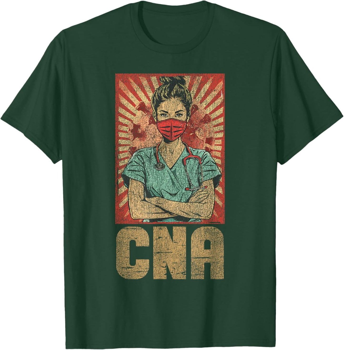 CNA Nurse Certified Nursing Assistant Retro Vintage Cna T-Shirt - T-Shirt | Forest