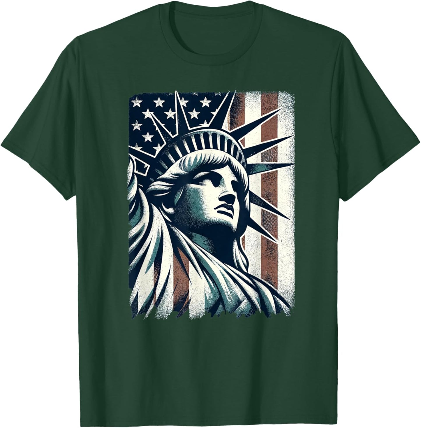 Statue of Liberty Iconic Freedom Symbol USA Landmark T-Shirt - T-Shirt | Forest