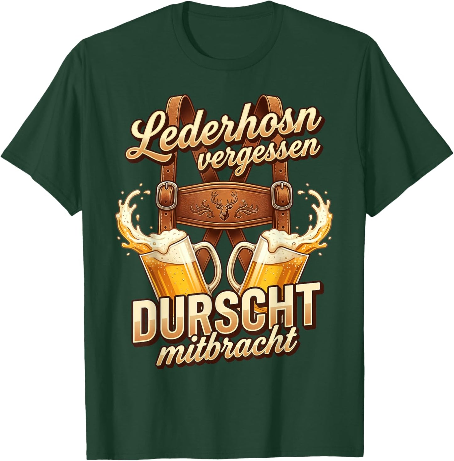 Passend für Oktoberfest Shirt Herren Trachtenshirt Trachten T-Shirt - T-Shirt | Forest