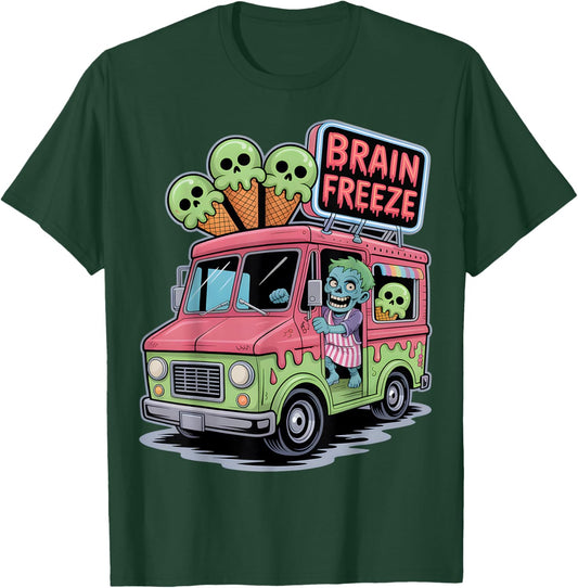 Brain Freeze Zombie Cream Truck T-Shirt - T-Shirt | Forest