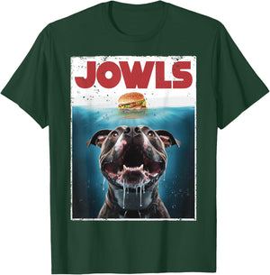 Funny Pittie Pitbull Pit Bull Jowls Burger, Bully Dog Mom T-Shirt - T-Shirt | Forest