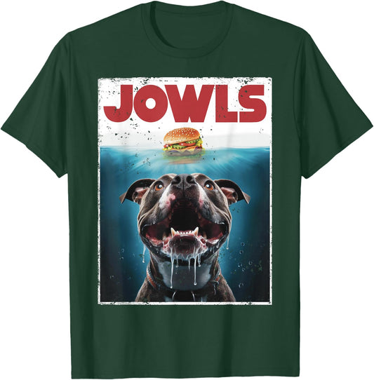 Funny Pittie Pitbull Pit Bull Jowls Burger, Bully Dog Mom T-Shirt - T-Shirt | Forest