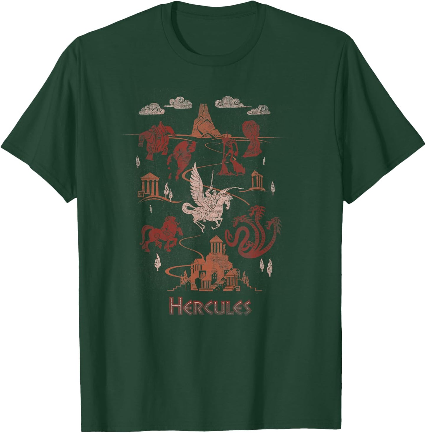 Disney Hercules Titan Map T-Shirt - T-Shirt | Forest